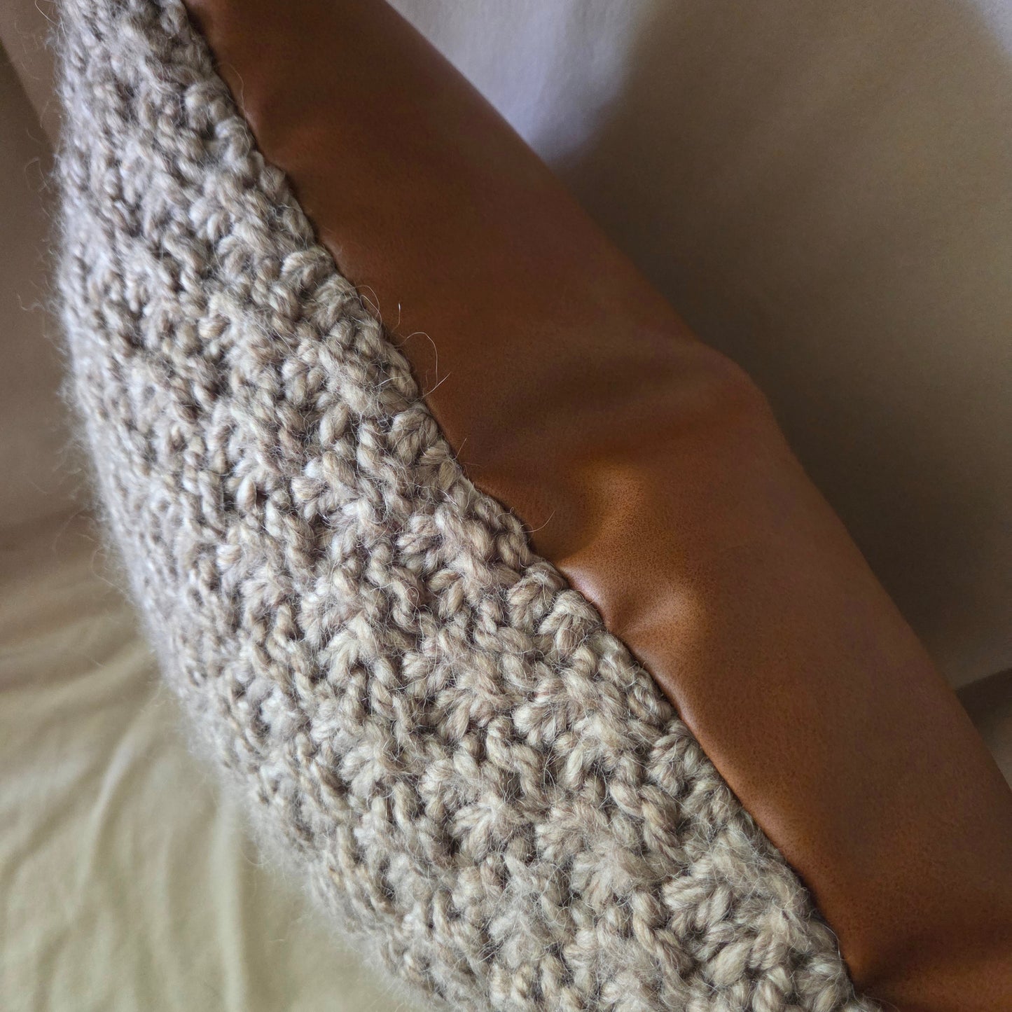 Hand-knit Throw Pillow