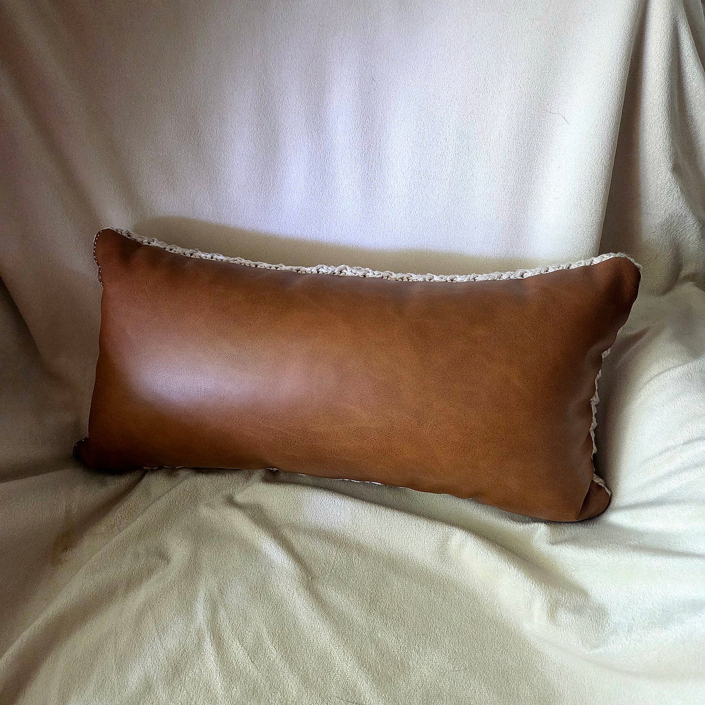 Hand-knit Lumbar Pillow
