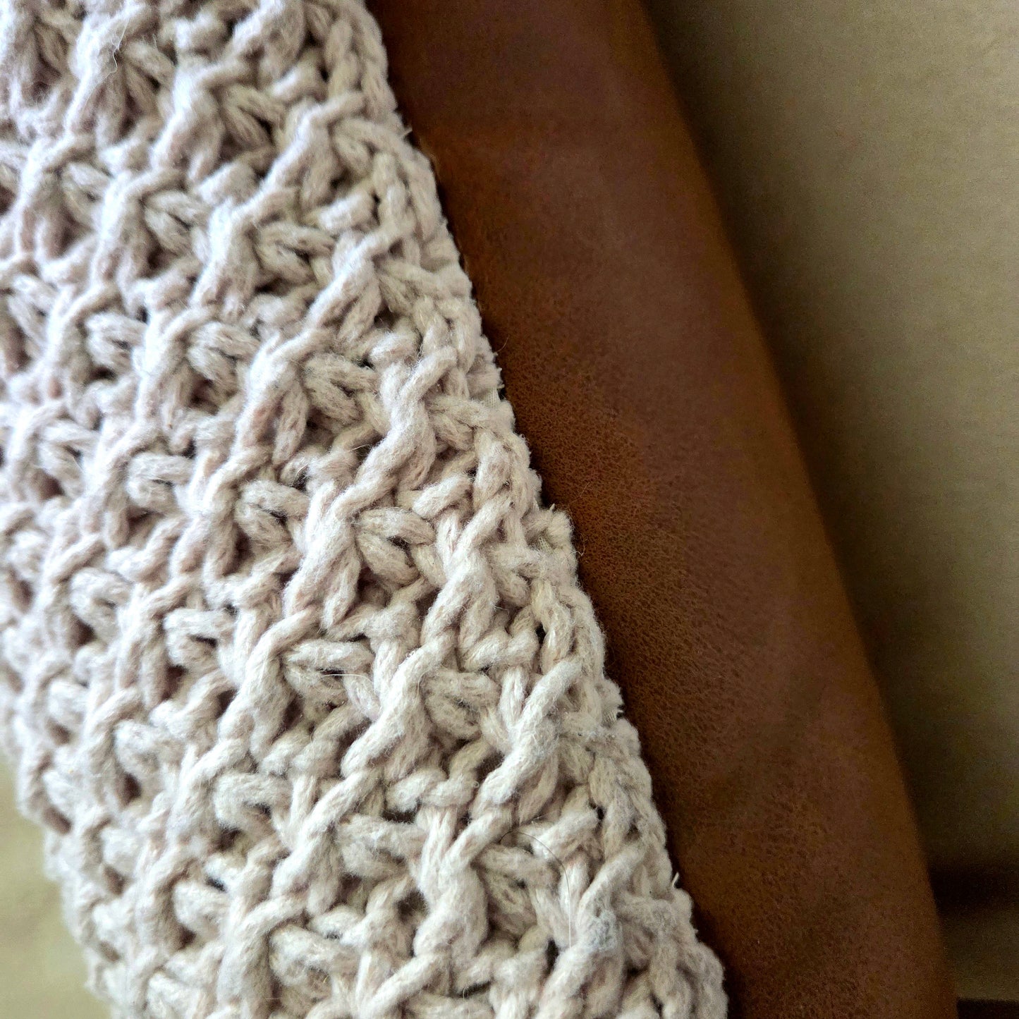 Hand-knit Lumbar Pillow
