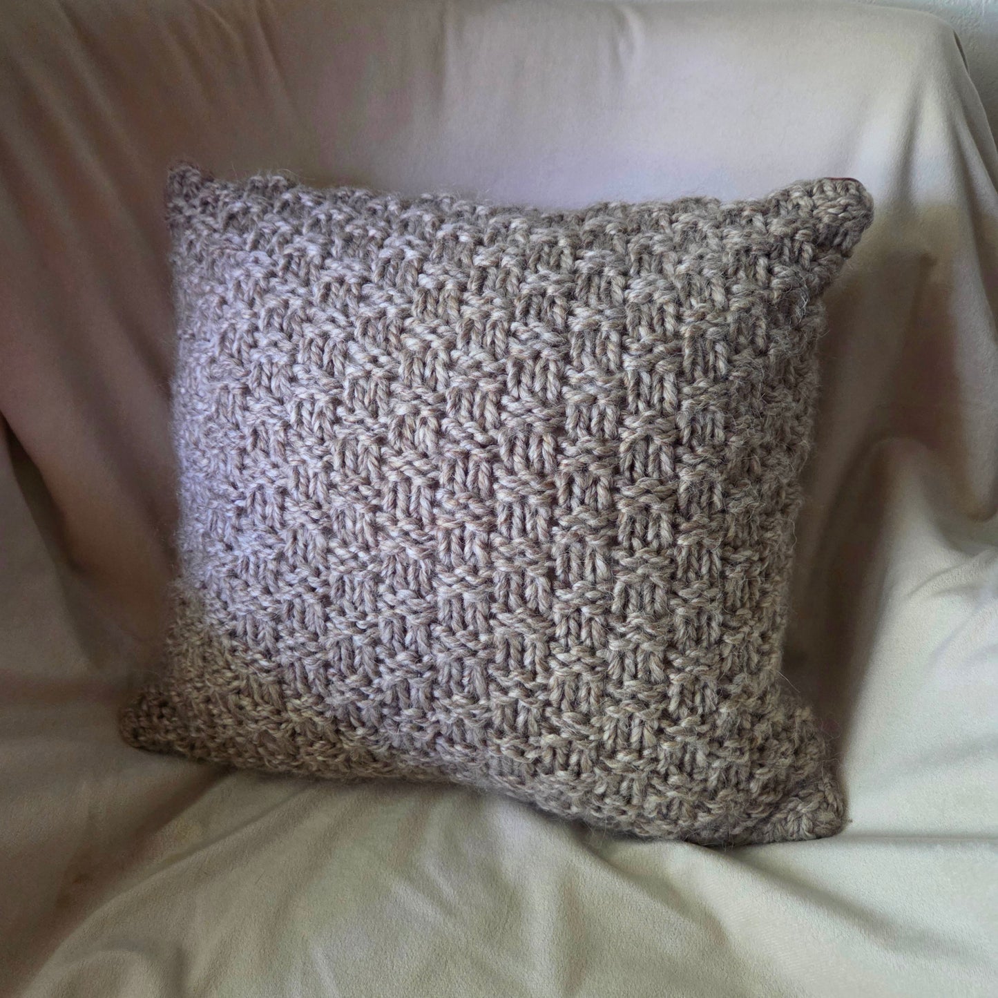 Hand-knit Throw Pillow
