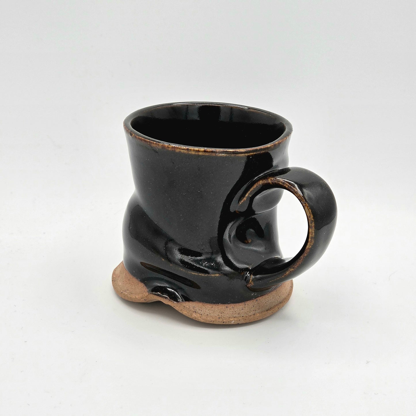 Black Wonky Mug